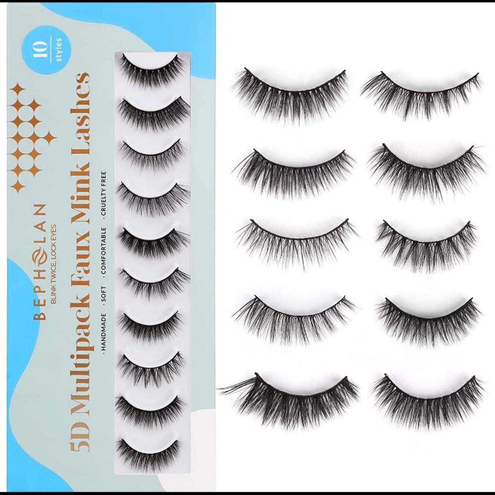 🆕 5D Multipack Faux Mink Lashes 10 Pairs 10 Styles